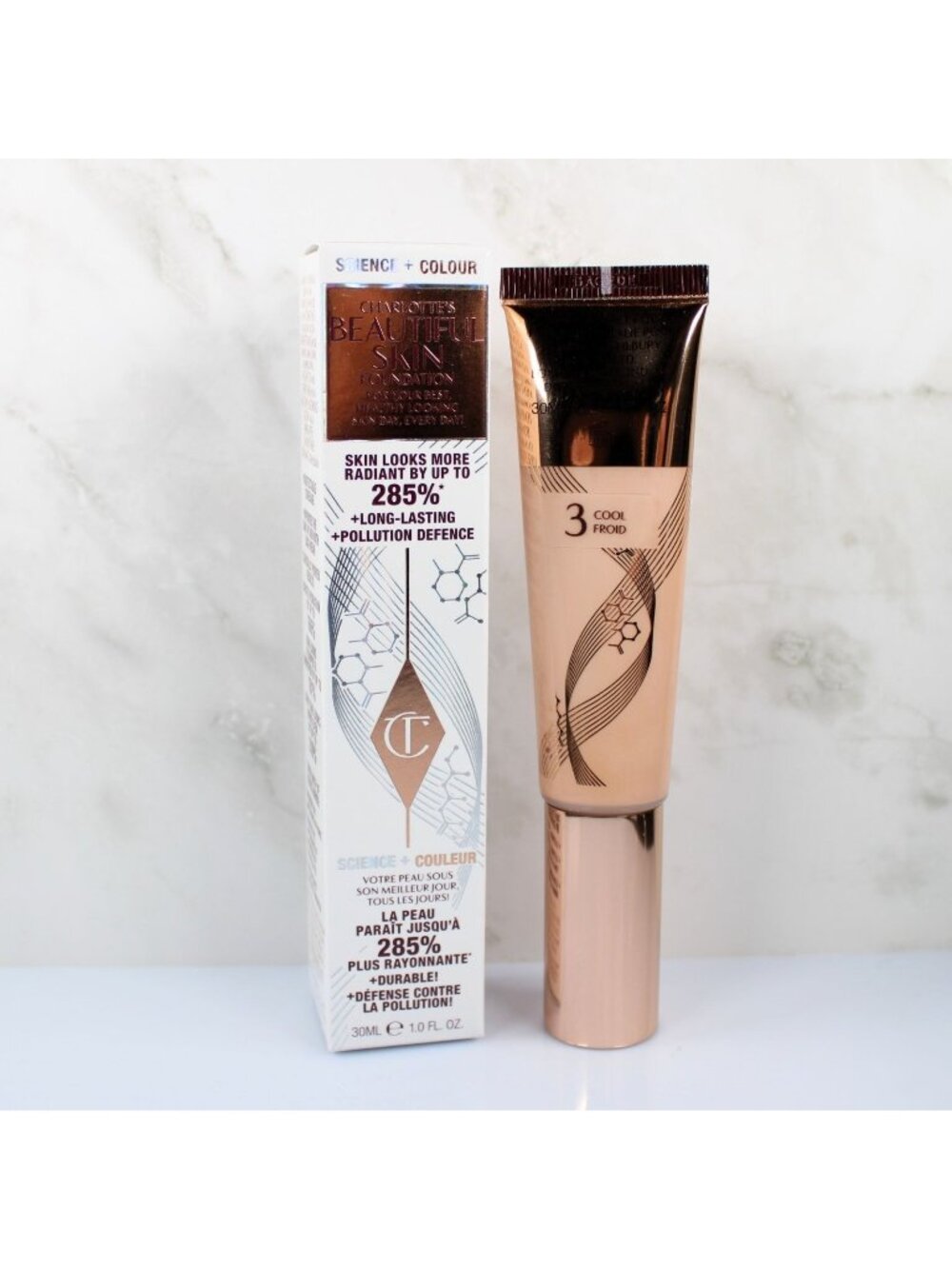 Charlotte Tilbury Beautiful Skin Foundation 3 Neutral 30ml Full Coverage